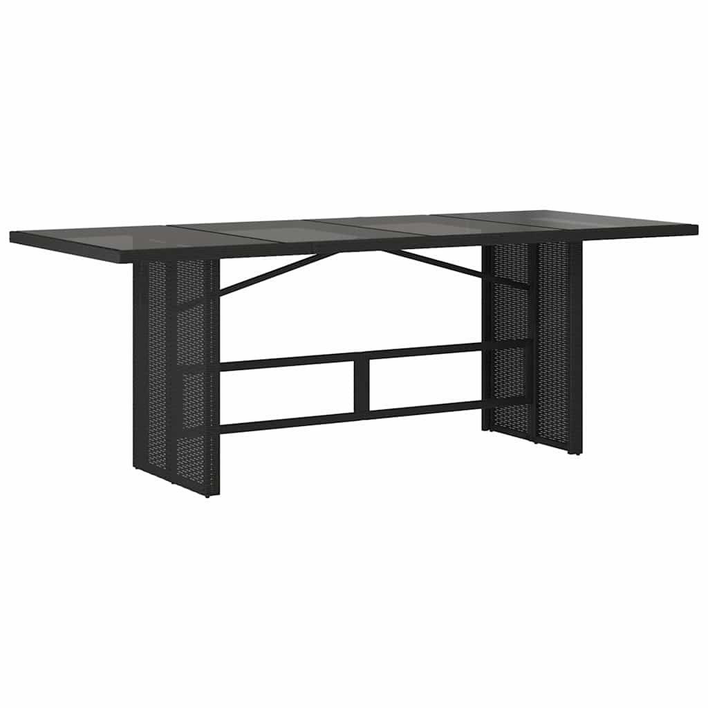9 Pcs conjunto de bistrô p/ jardim c/ almofadões vime PE preto