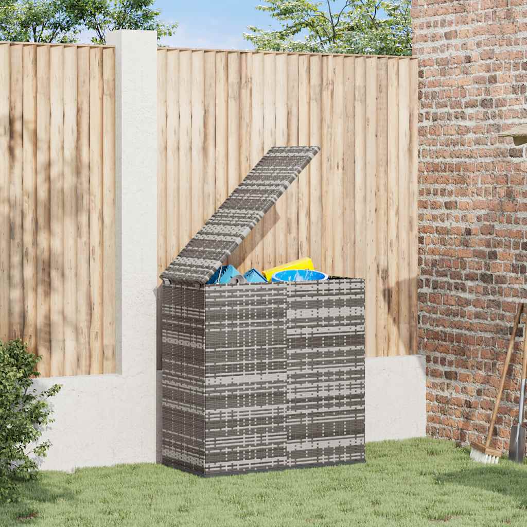 Caixa para almofadões de jardim 100x49x103,5cm vime PE cinzento