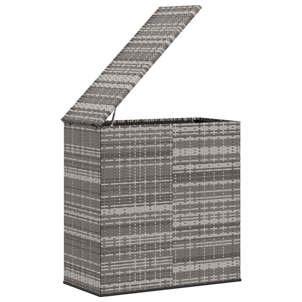 Caixa para almofadões de jardim 100x49x103,5cm vime PE cinzento