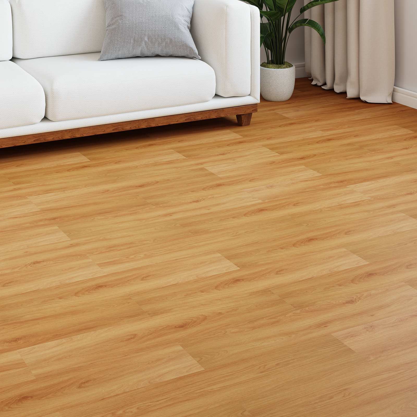 Piso laminado castanho quente 101 x 20 x 0,8 cm 5 unid.