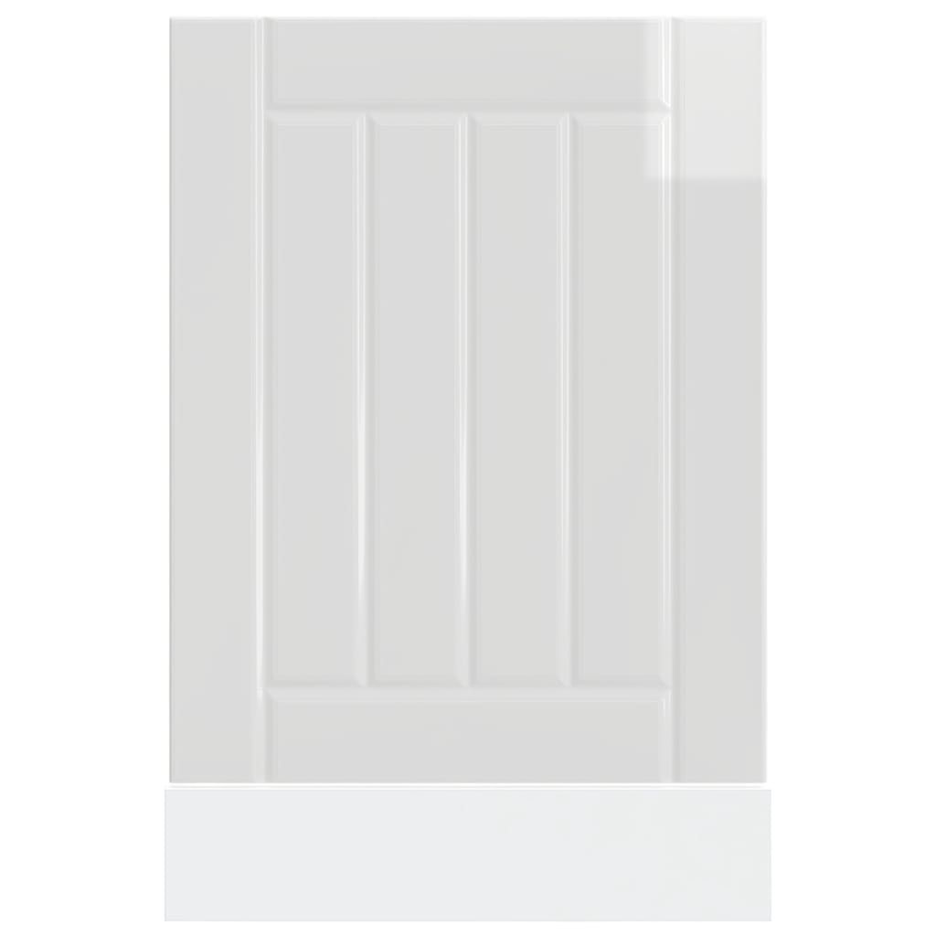 Painel máquina lavar louça derivados madeira branco brilhante