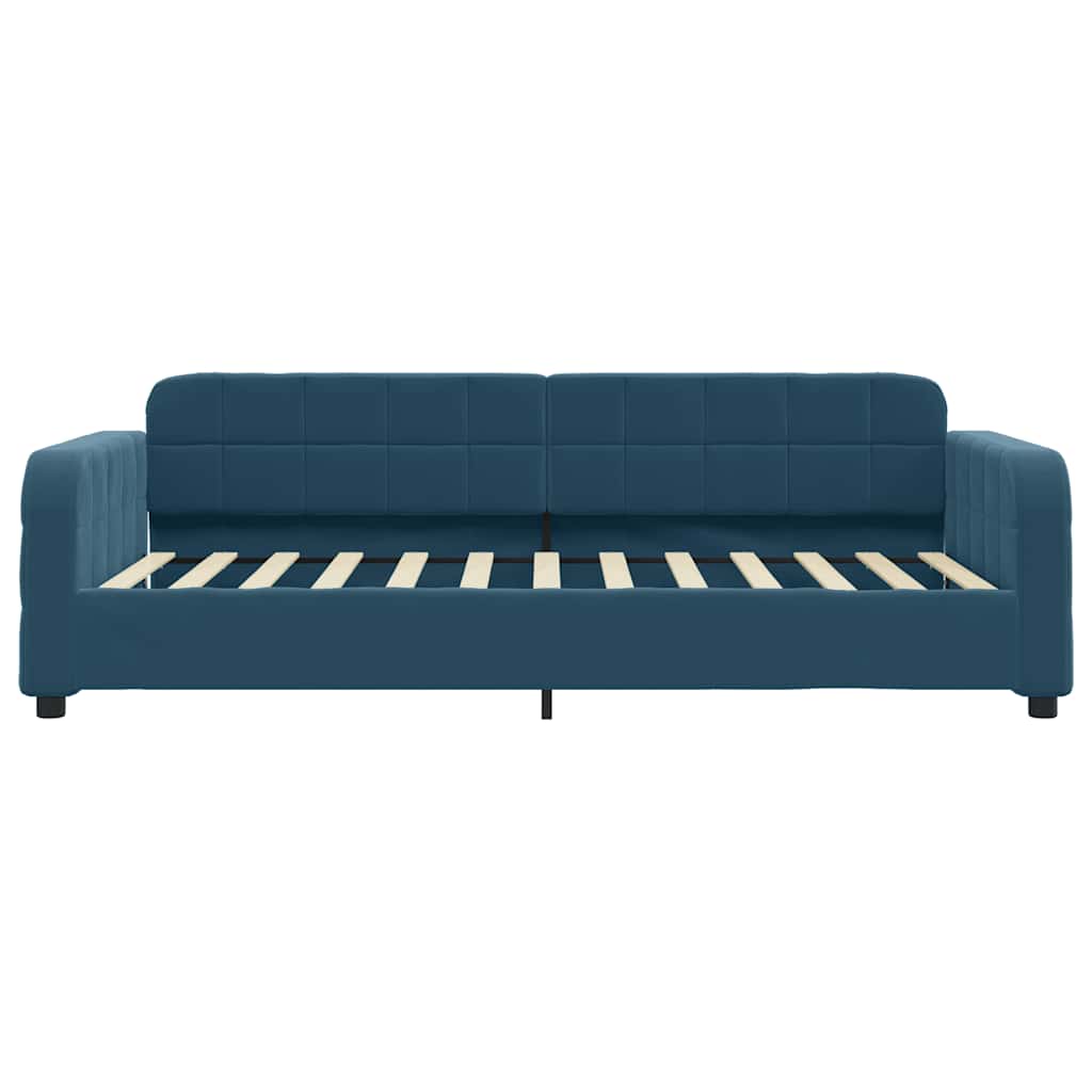 Sofá-cama com colchão 80x200 cm veludo azul