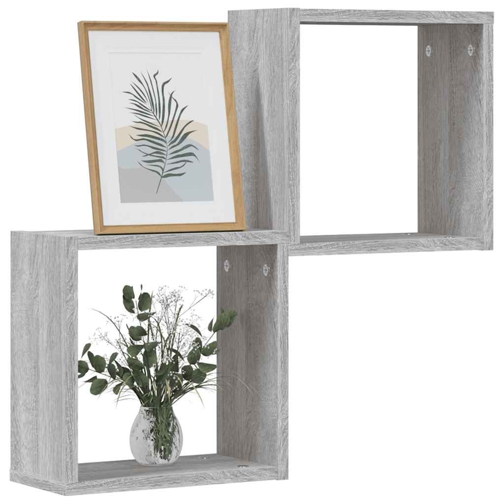 Prateleiras de parede forma de cubo 2 pcs 30x15x30 cm