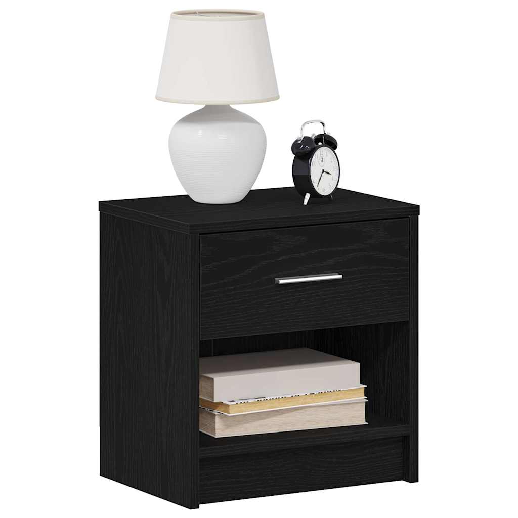 Mesas de cabeceira 2 pcs com gaveta 39x28x41 cm preto