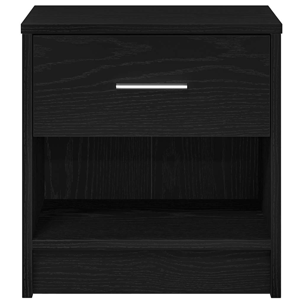 Mesas de cabeceira 2 pcs com gaveta 39x28x41 cm preto