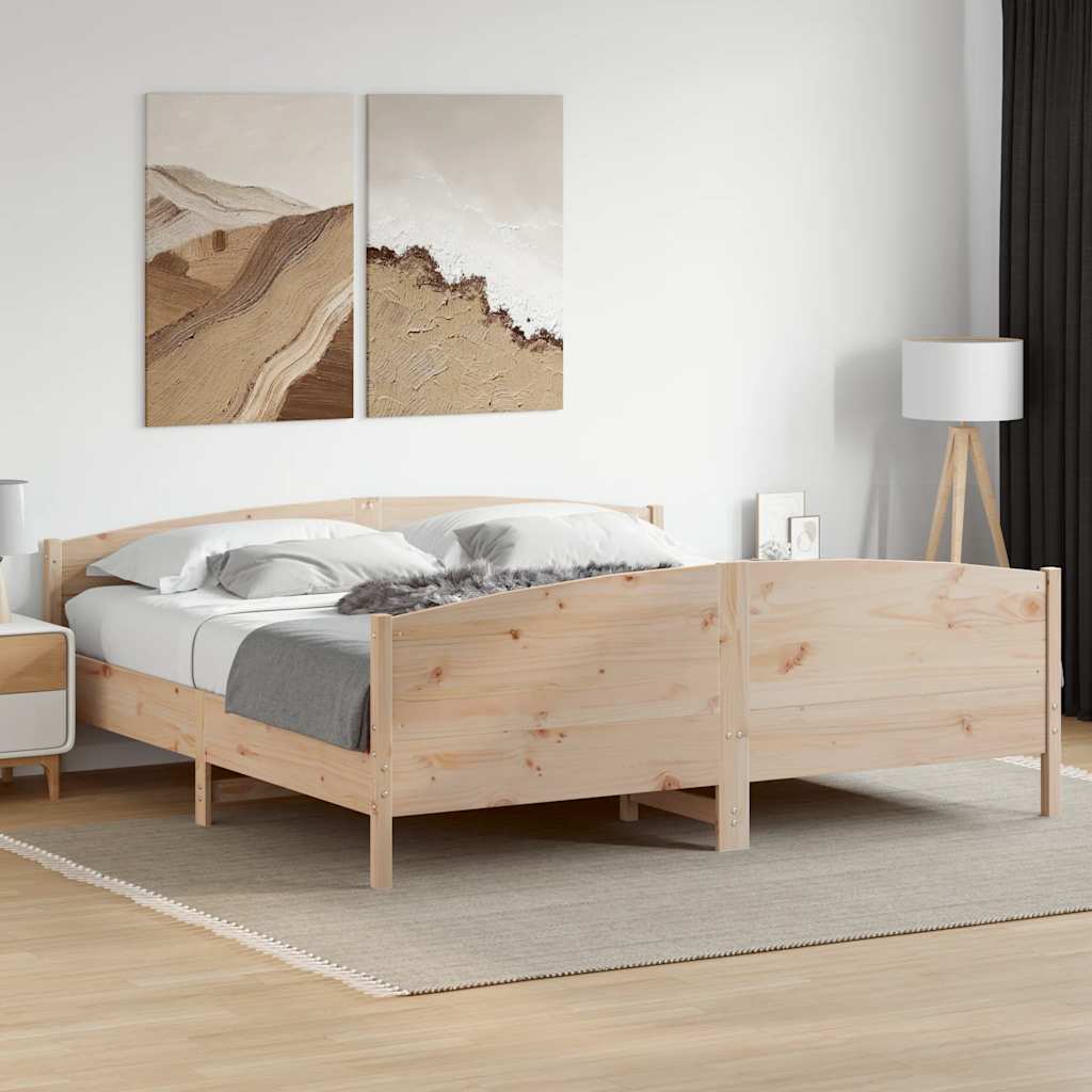 Cama sem colchão 180x200 cm madeira de pinho maciça