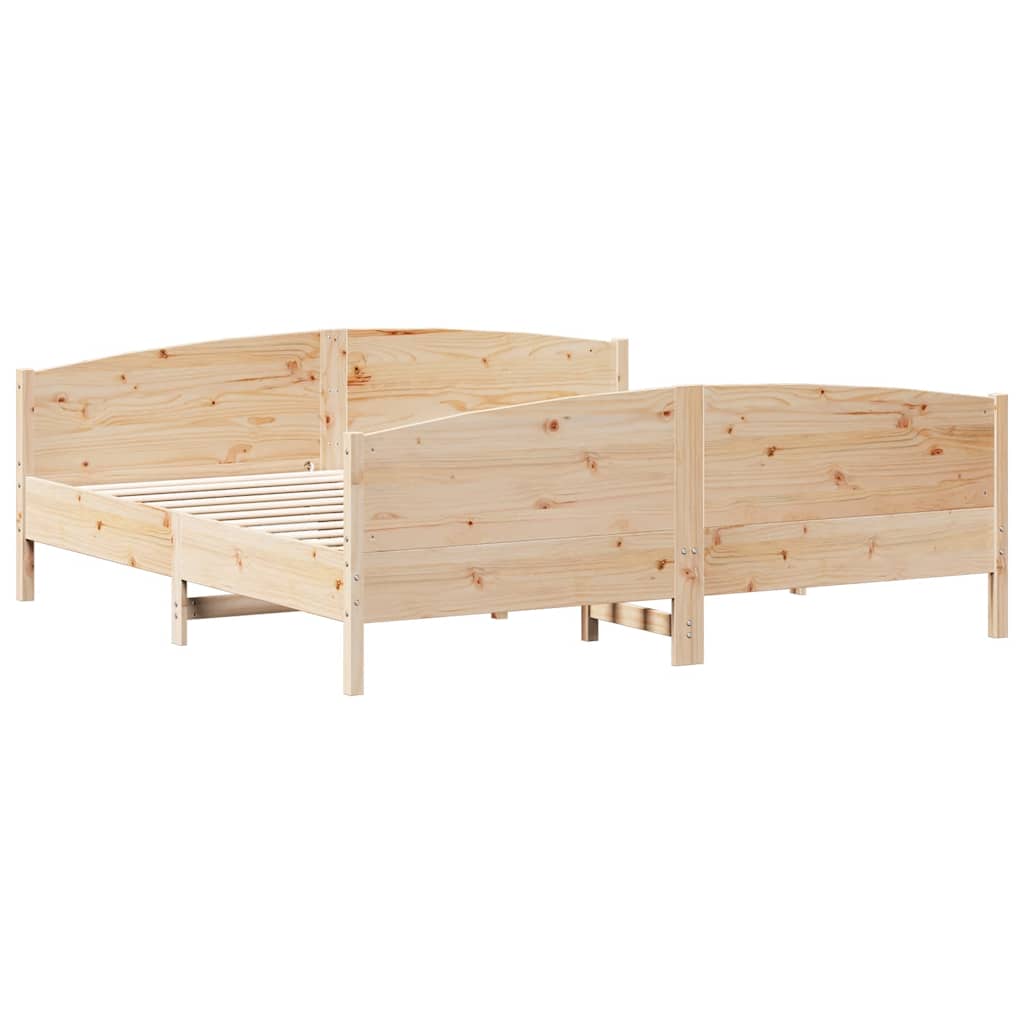 Cama sem colchão 180x200 cm madeira de pinho maciça