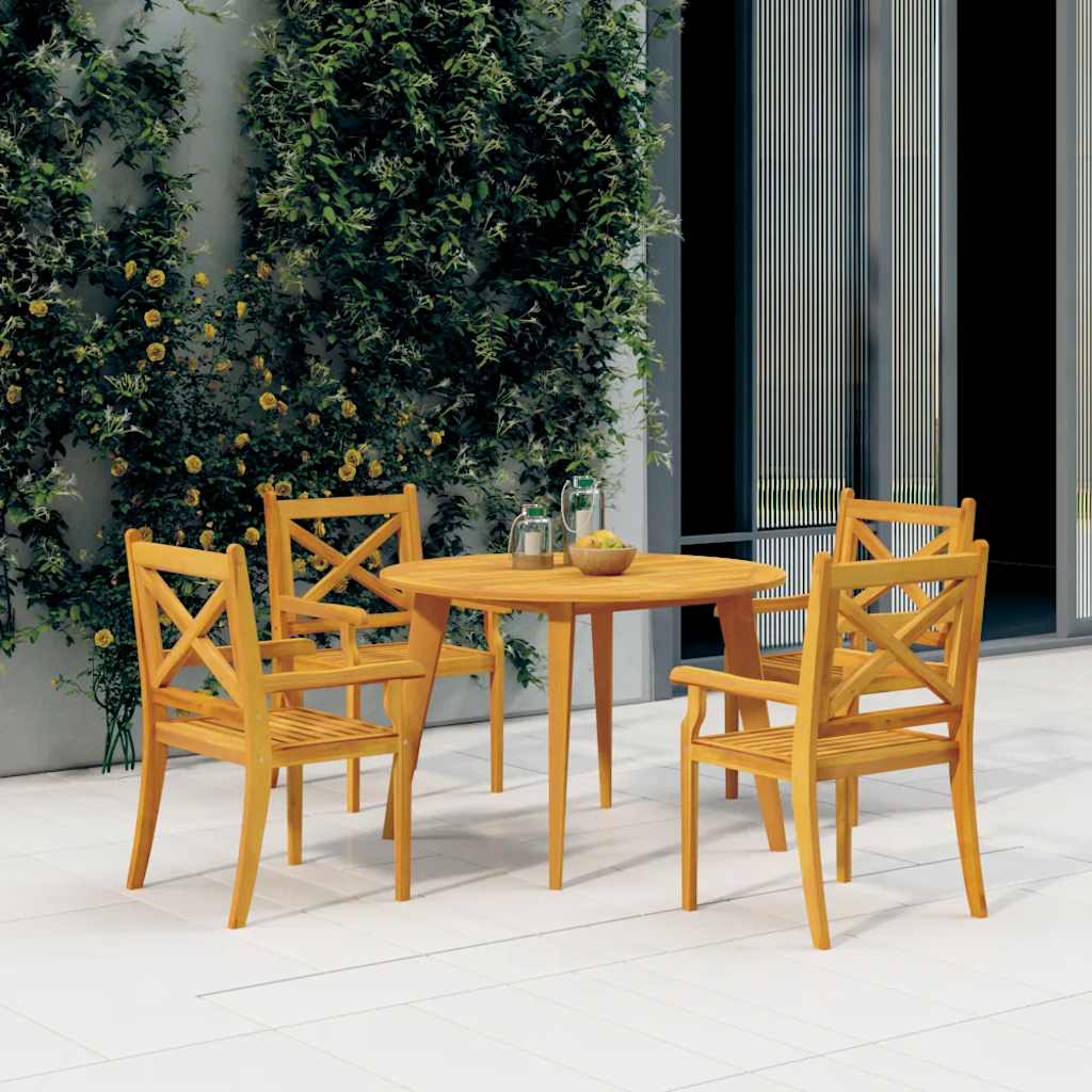 Mesa de jardim ø110x75 cm madeira de acácia maciça