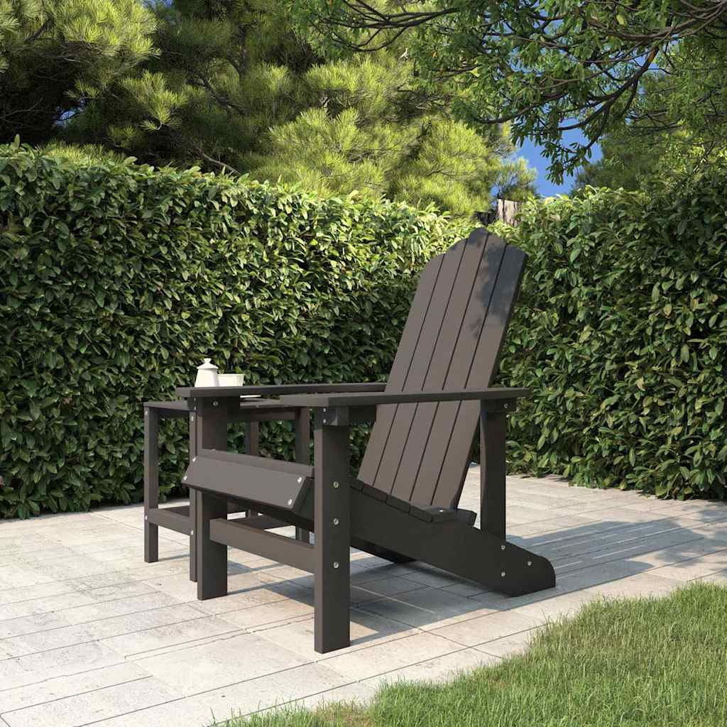 Cadeira de jardim adirondack pead antracite