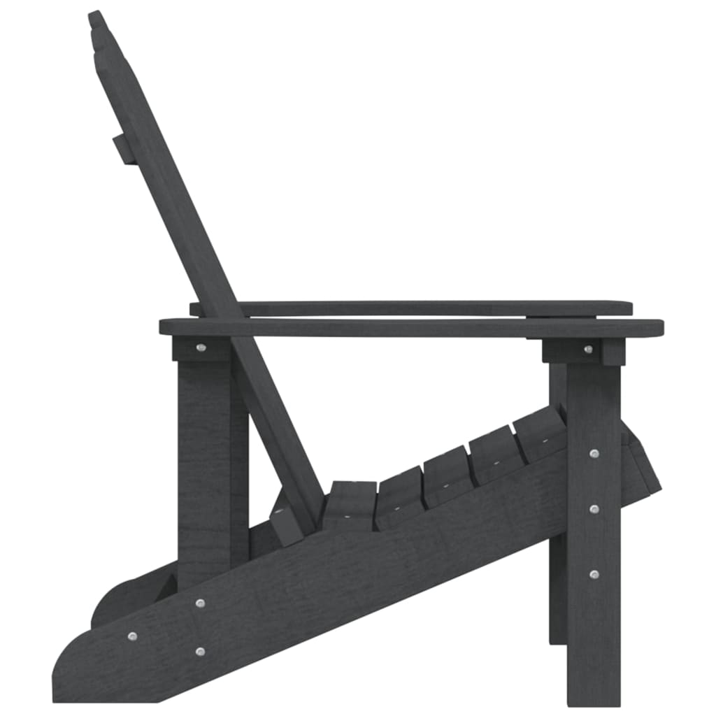 Cadeira de jardim adirondack pead antracite