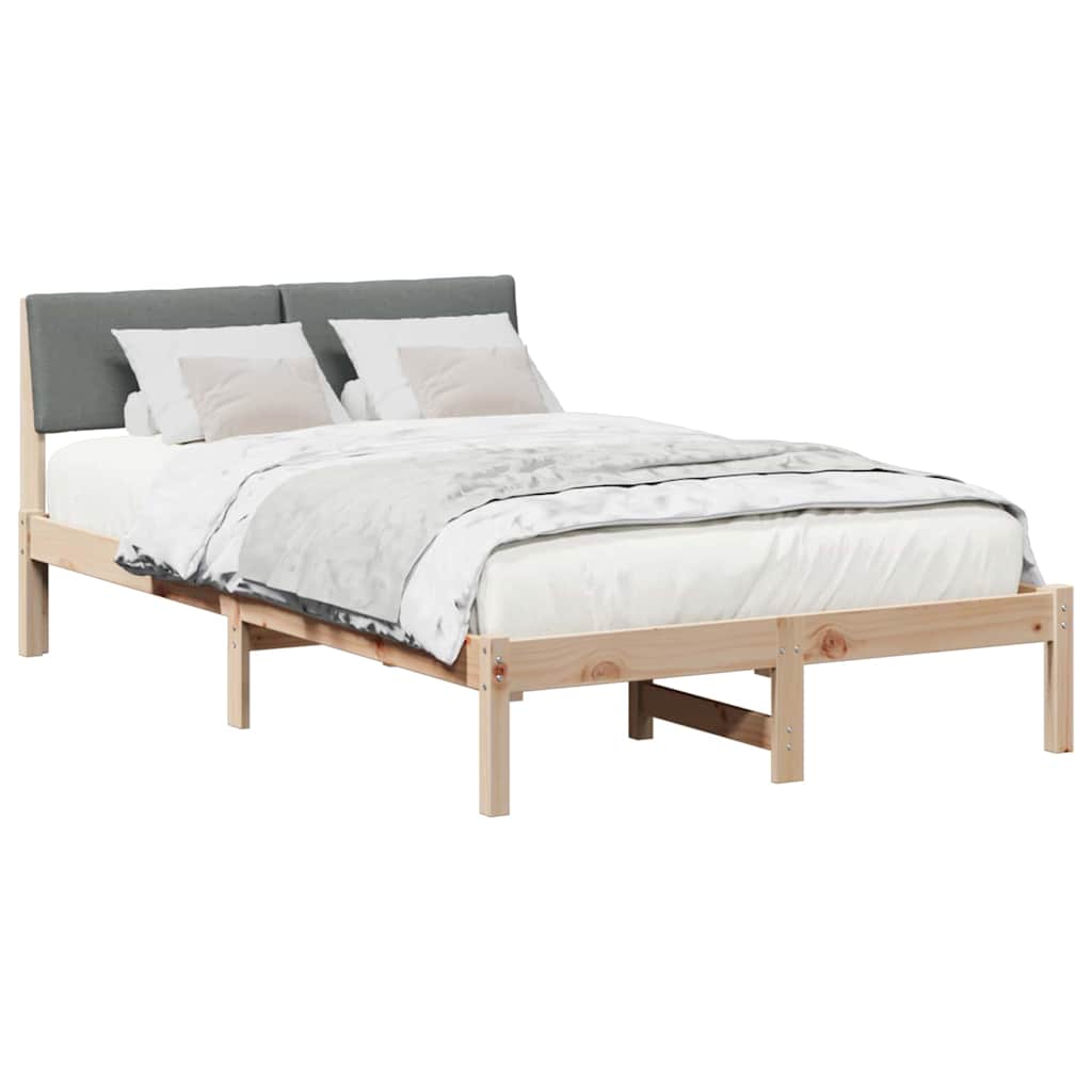 Estrutura da cama castanho e cinzento-escuro 120 x 190 cm