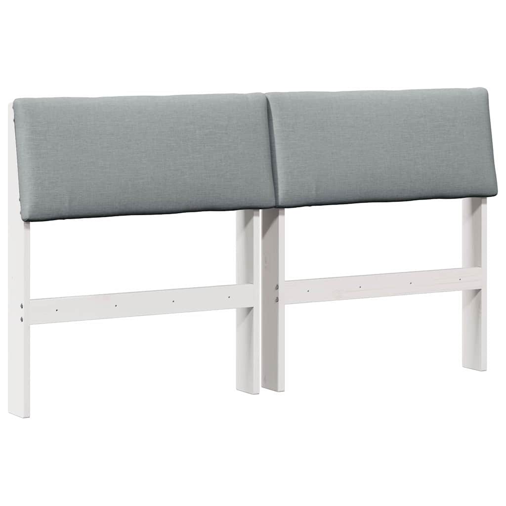 Cabeceira estofada cinzento-claro 150 cm