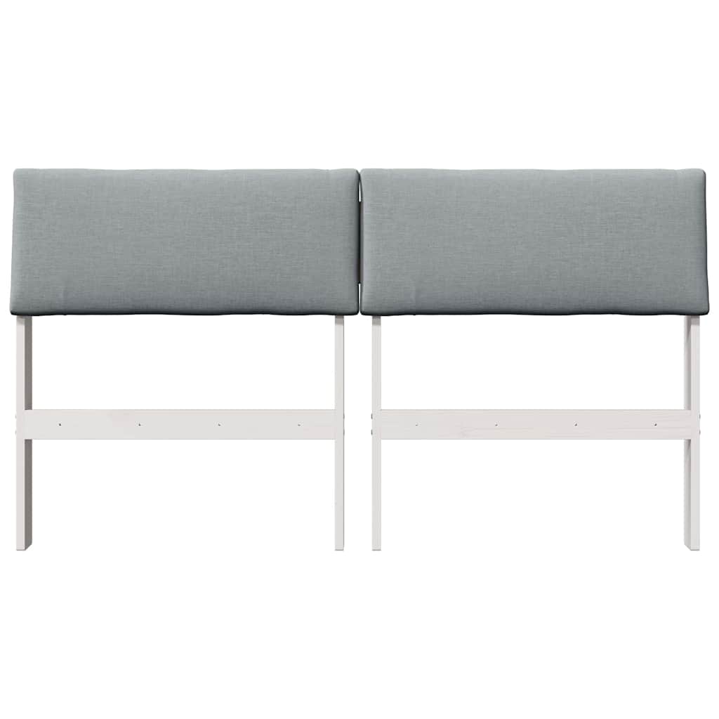 Cabeceira estofada cinzento-claro 150 cm