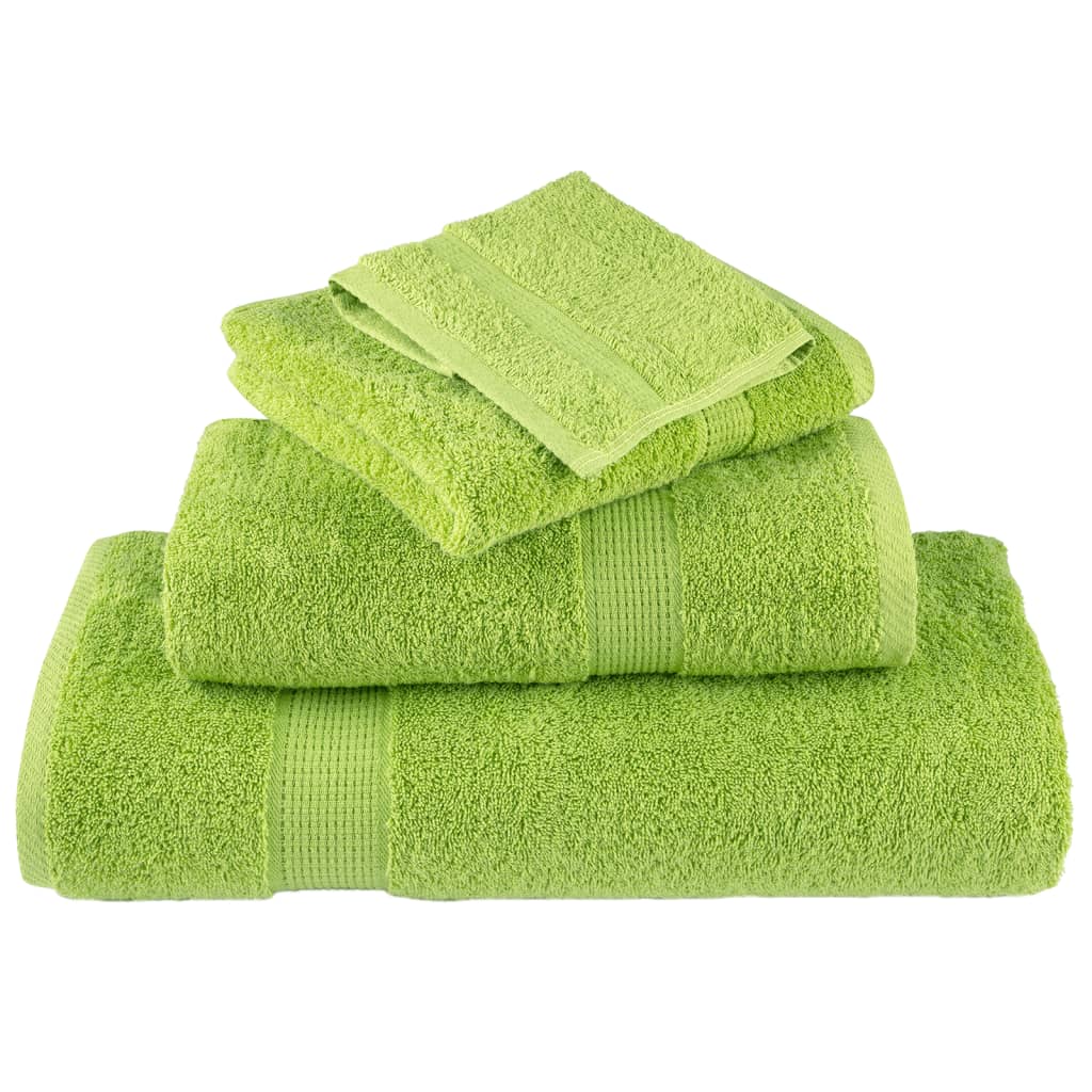 Toalhas banho premium solund 10pcs 70x140cm 600 gsm verde maça