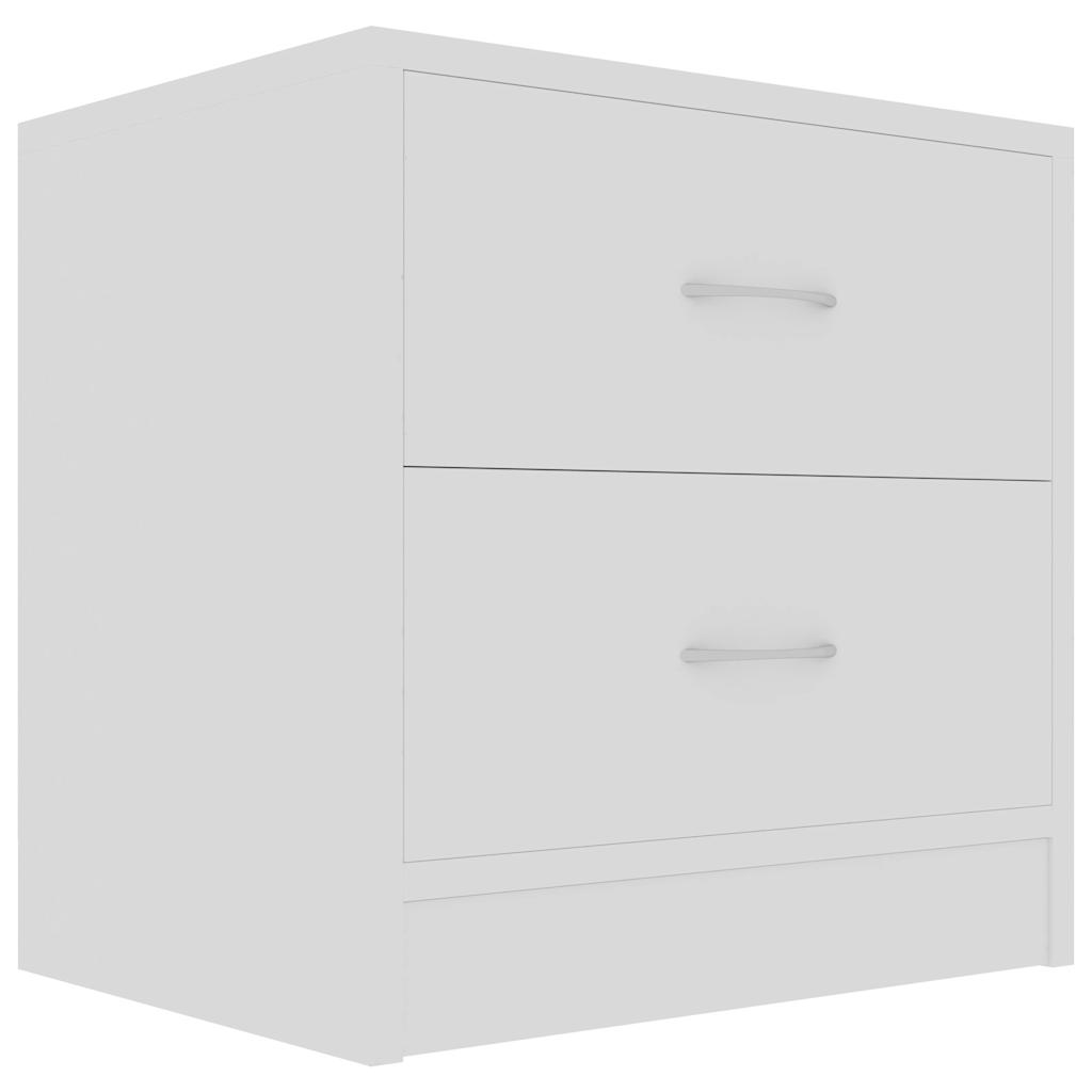 Mesas de cabeceira 2 pcs 40x30x40cm derivados de madeira branco