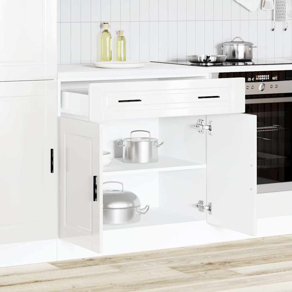 Armário base cozinha porto derivados madeira branco brilhante