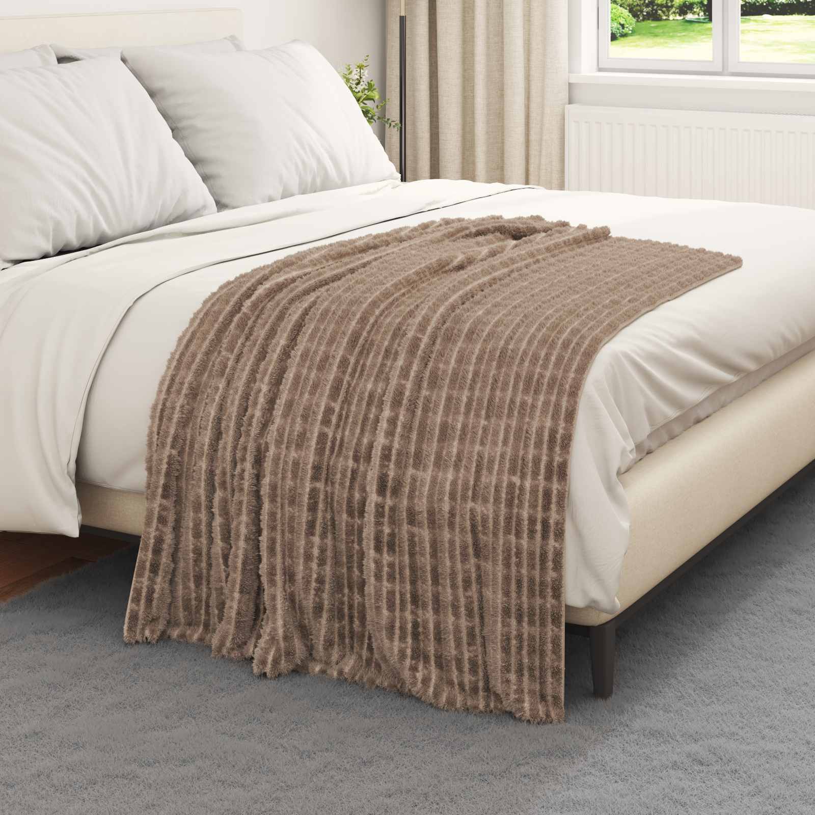 Cobertor camelo 150 x 130 cm lã