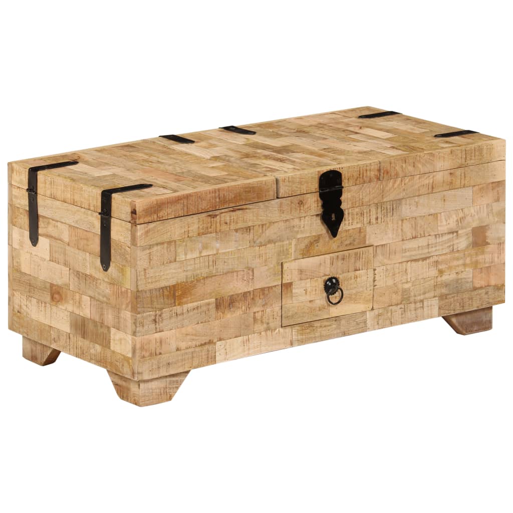 Mesa de centro madeira de mangueira maciça 80x40x35 cm