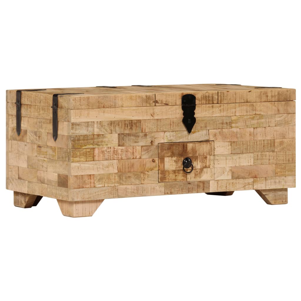 Mesa de centro madeira de mangueira maciça 80x40x35 cm