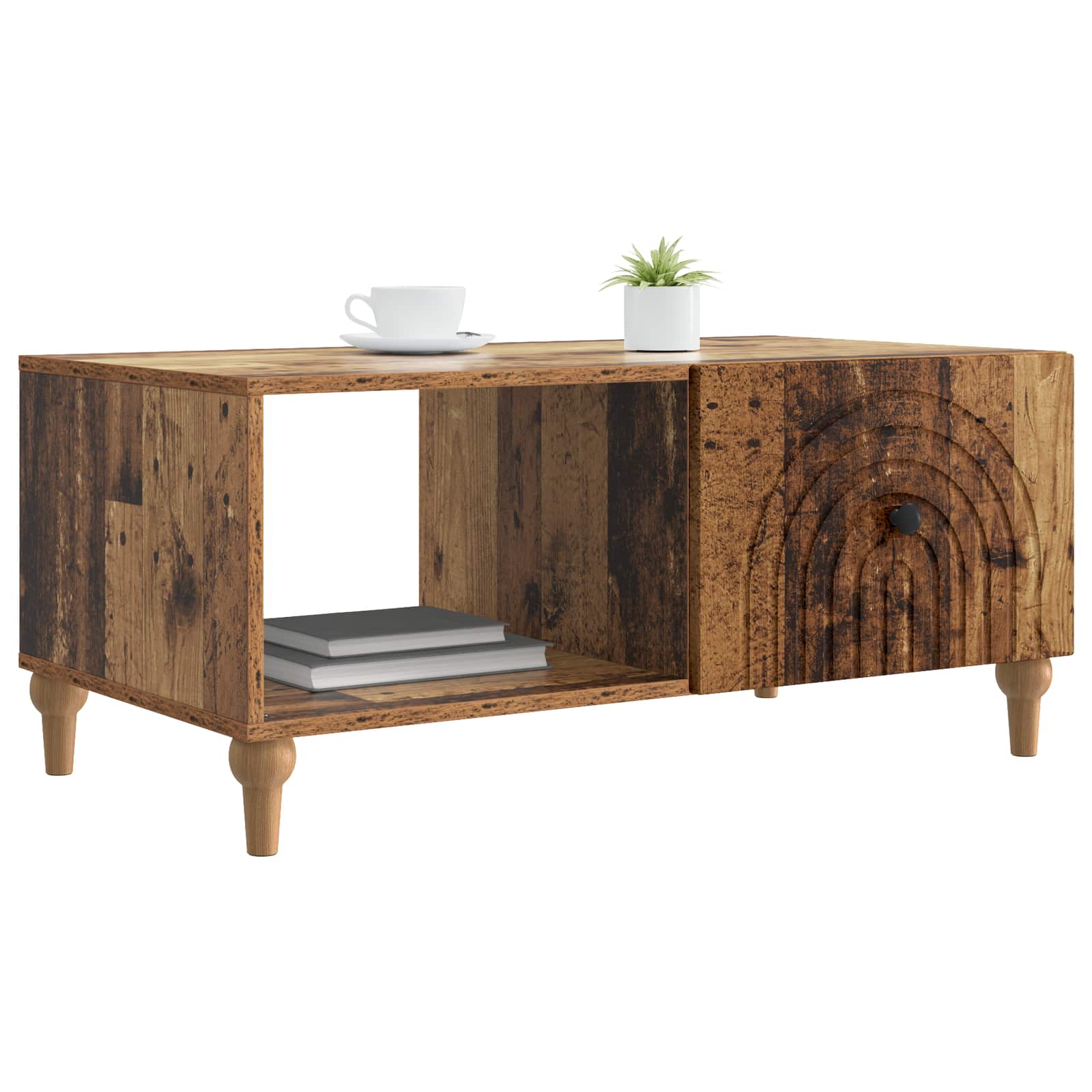 Mesa de centro madeira antiga 90 x 50 x 40 cm