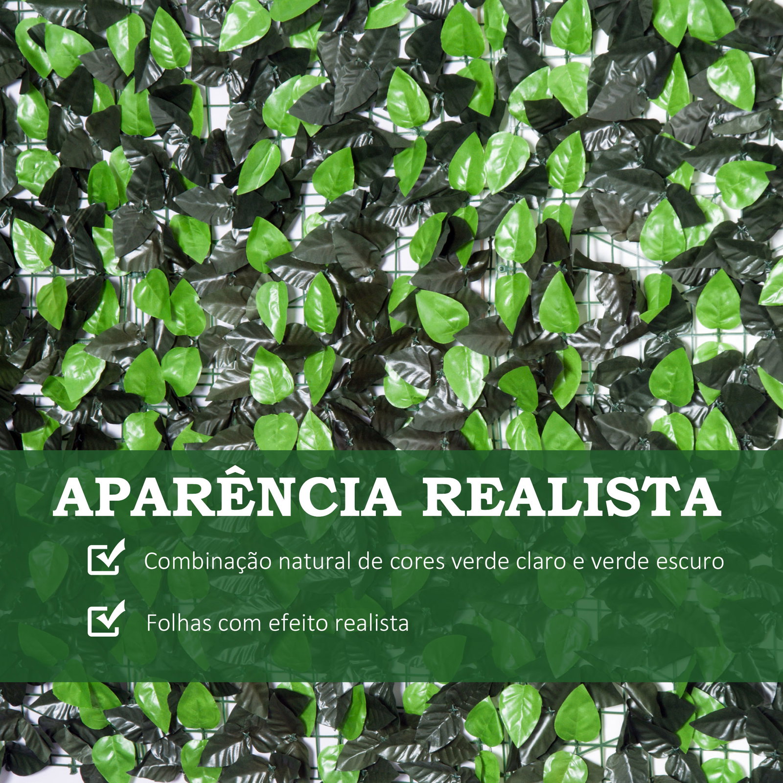 Vedação artificial em rolo 3x1m para balcão jardim exterior planta decorativa de parede PE verde