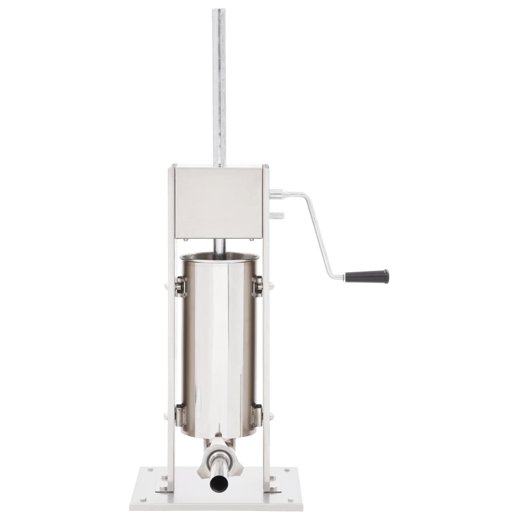 Máquina de enchidos manual 5 l aço inoxidável prateado