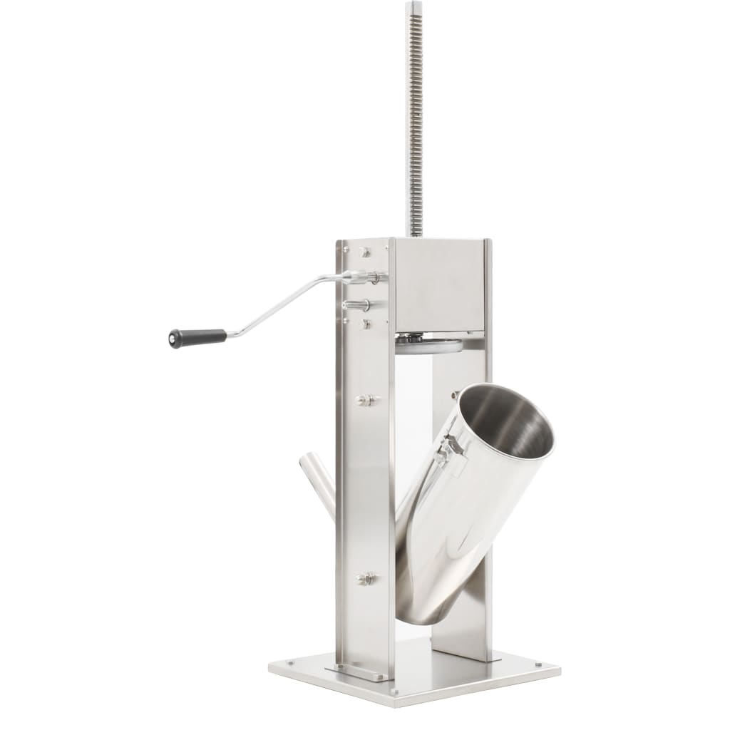 Máquina de enchidos manual 5 l aço inoxidável prateado