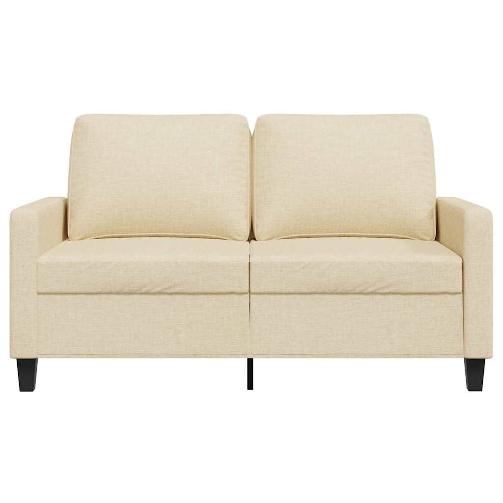 Sofá de 2 lugares tecido 120 cm cor creme