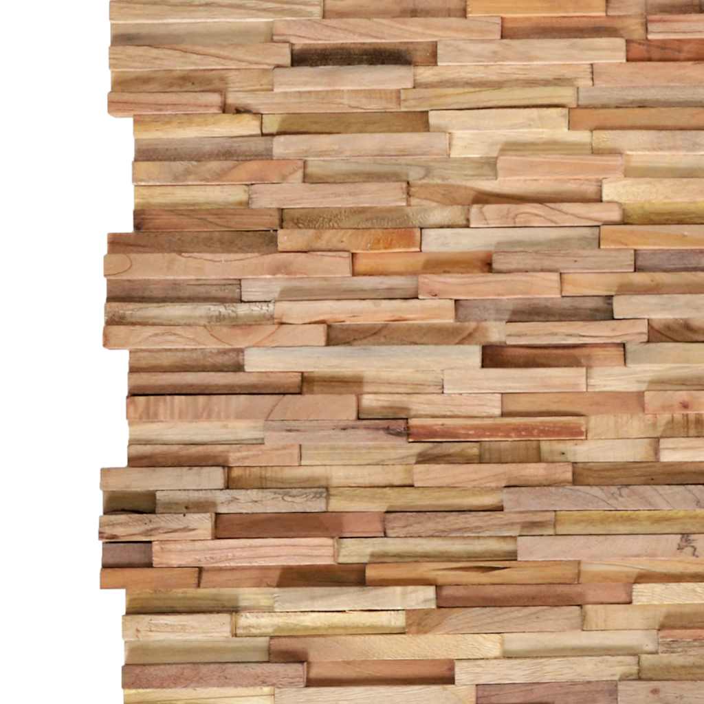 Painéis revestimento de parede 3d 10 pcs 1,08 m² teca maciça