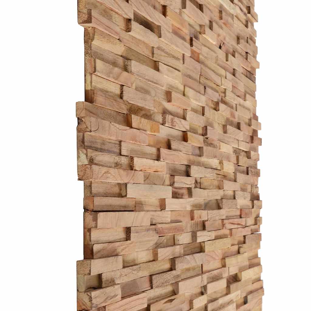 Painéis revestimento de parede 3d 10 pcs 1,08 m² teca maciça