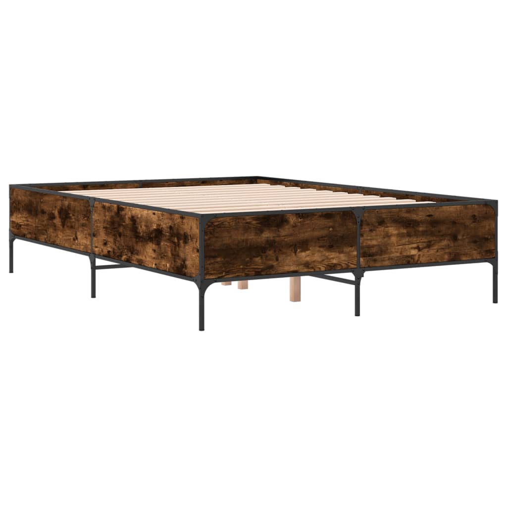 Estrutura de cama 150x200 cm derivados madeira/metal
