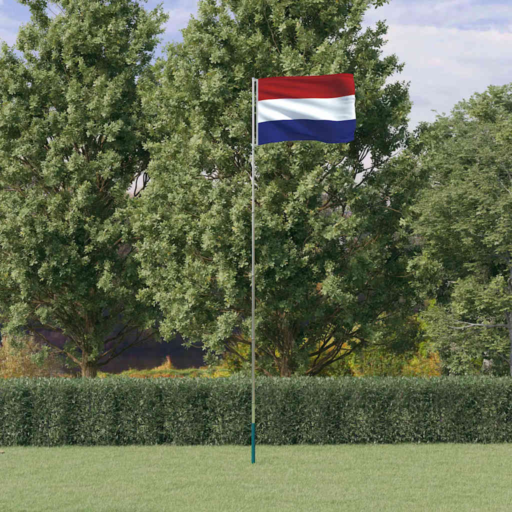 Bandeira dos países baixos e mastro 5,5 m alumínio