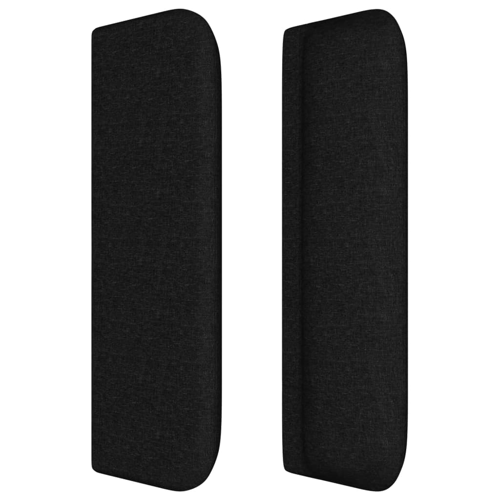 Cabeceira de cama c/ abas tecido 103x16x78/88 cm preto