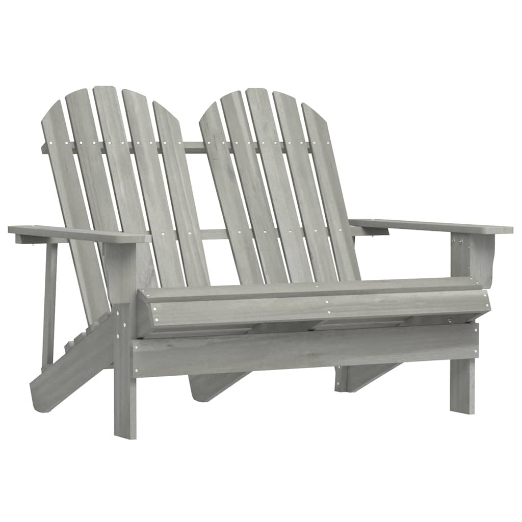 Cadeira de jardim adirondack 2 lugares abeto maciço cinzento