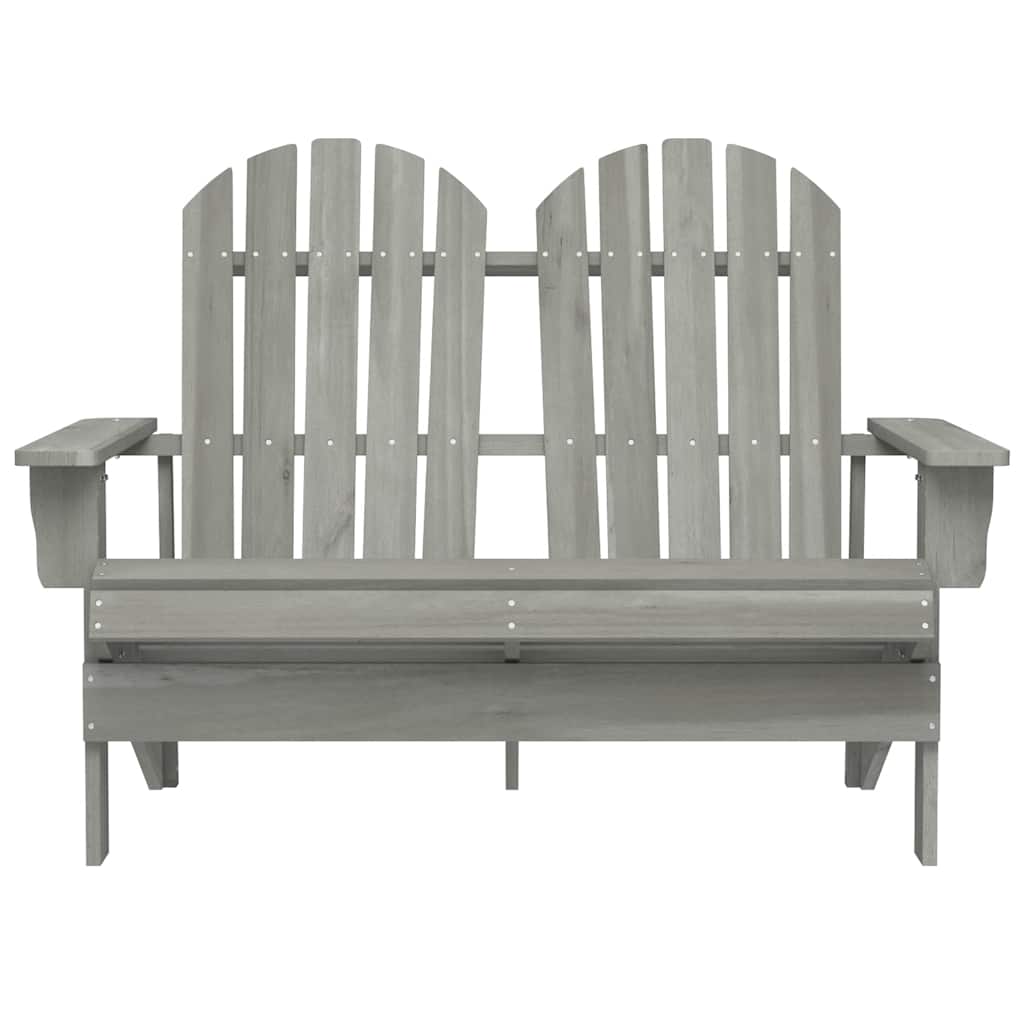 Cadeira de jardim adirondack 2 lugares abeto maciço cinzento