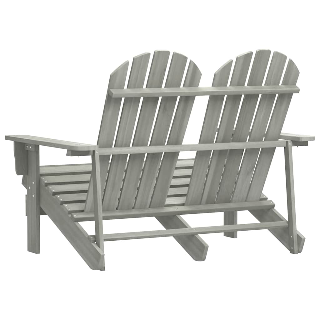 Cadeira de jardim adirondack 2 lugares abeto maciço cinzento