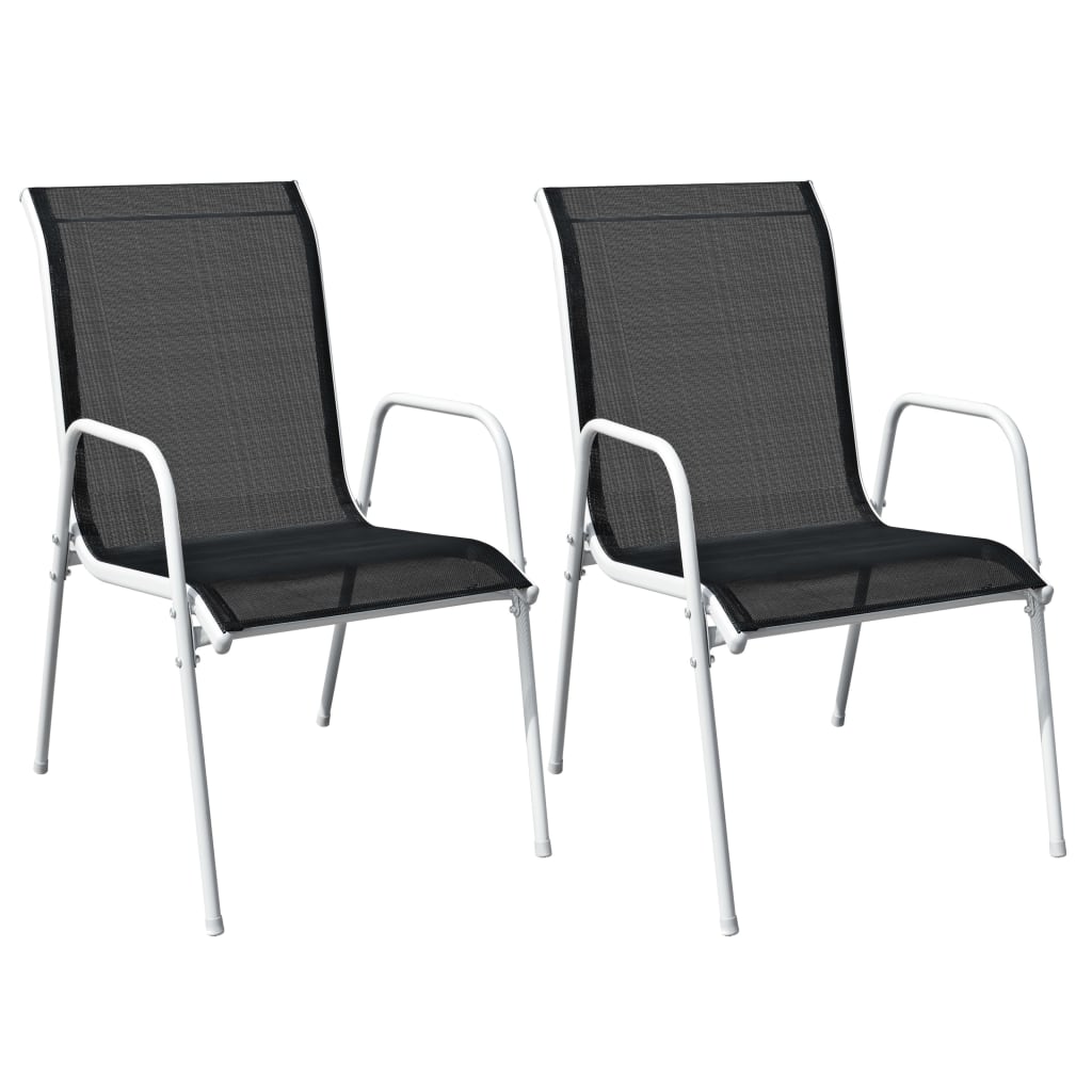 Conjunto bistrô aço + textilene 50x71 cm preto