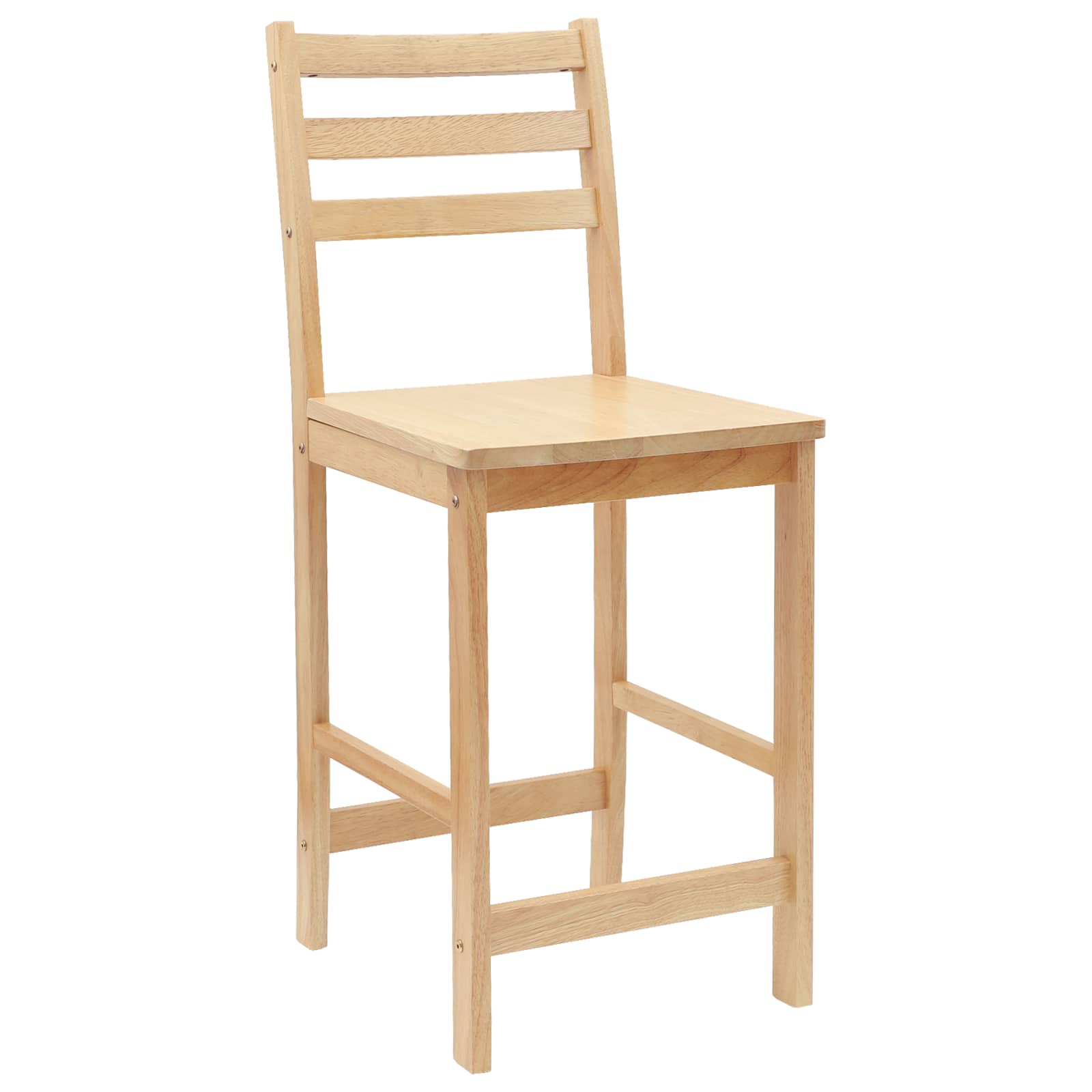 Cadeiras de jantar 2 unid. madeira de borracha sólida natural