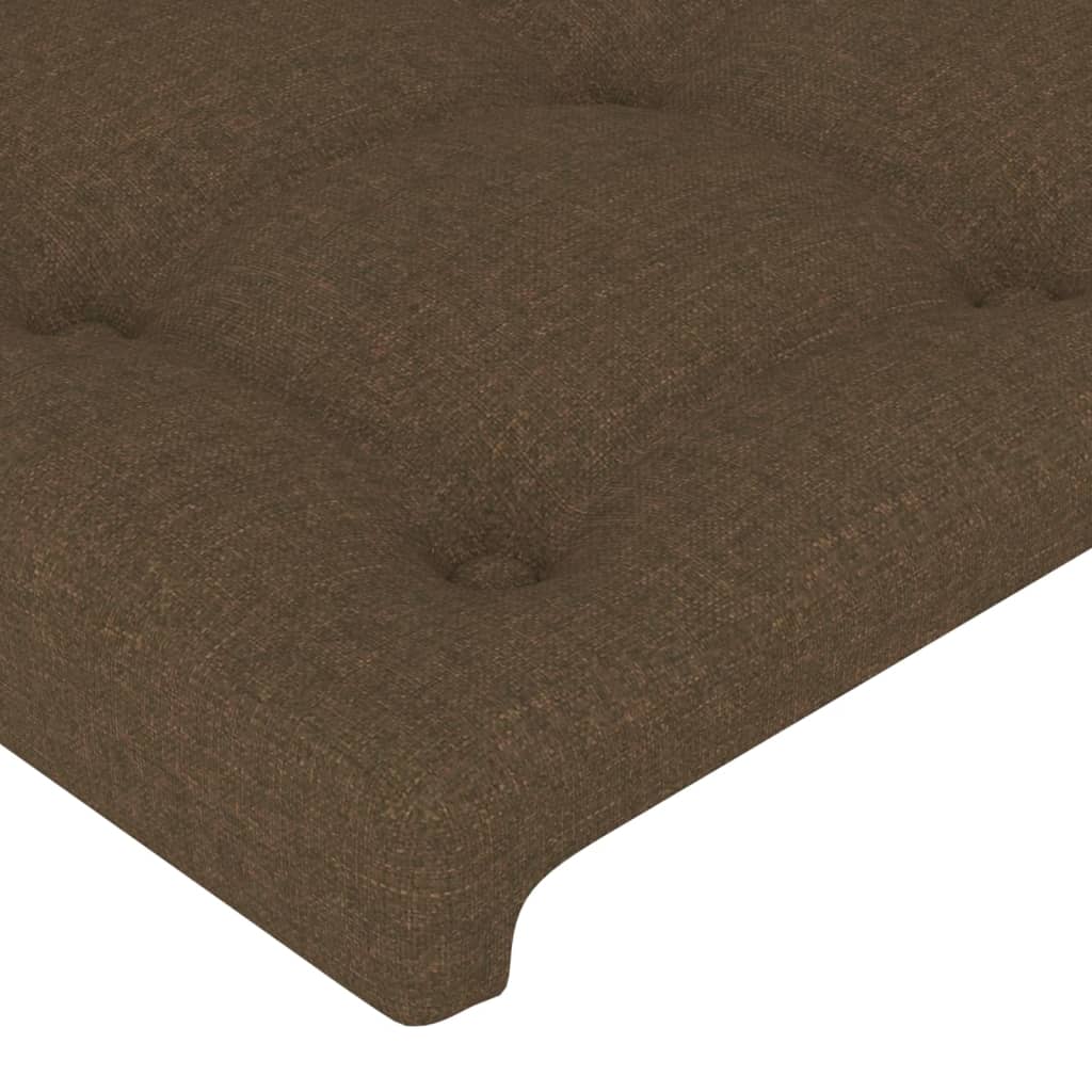 Cabeceira castanho escuro 80x5x118/128 cm tecido
