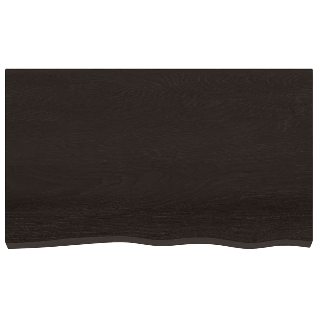 Bancada p/ wc 100x60x2 cm madeira tratada castanho-escuro