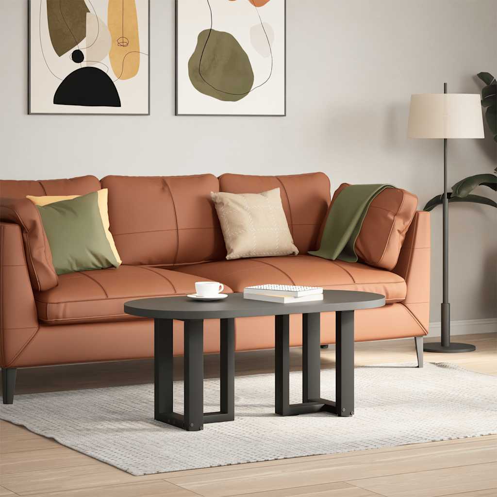 Pés para mesa de centro em forma de t, 2 peças, preto, 28x25x(42-43) cm, aço