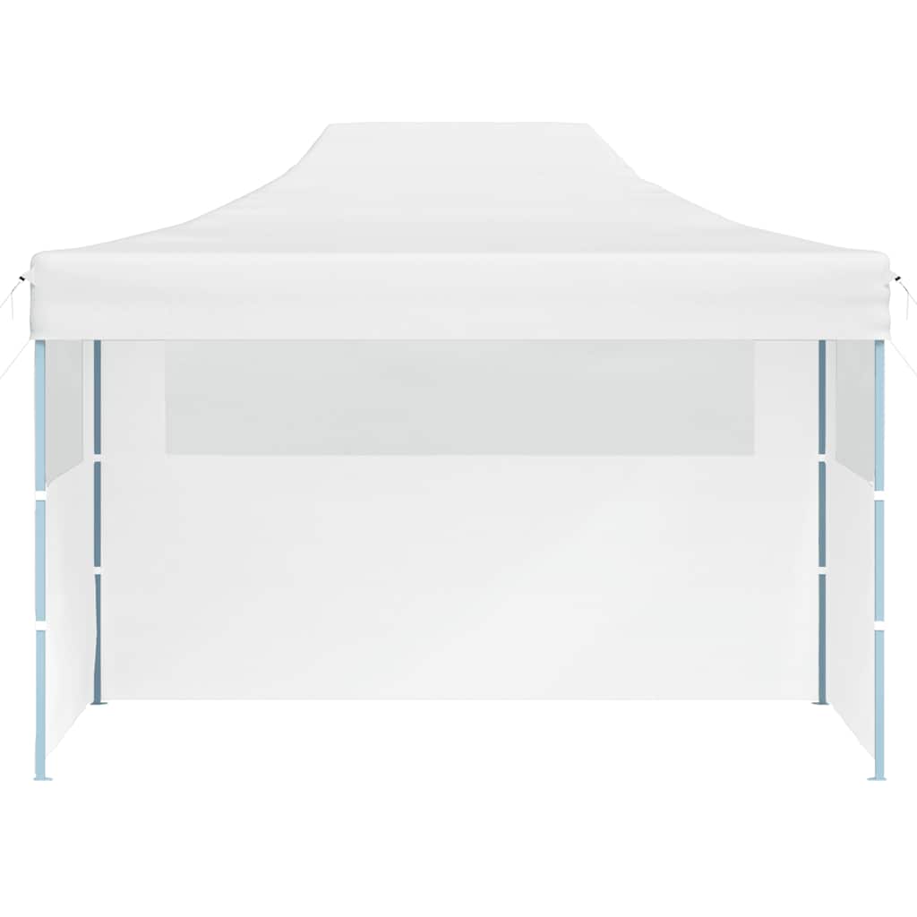 Tenda dobrável profissional festas 3 paredes 280x410x315 cm aço branco