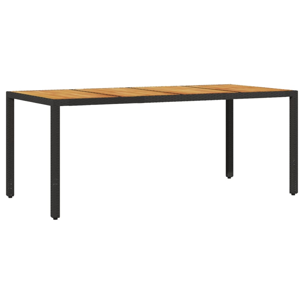 9 Pcs conjunto jantar jardim c/ almofadões vime PE/acácia preto