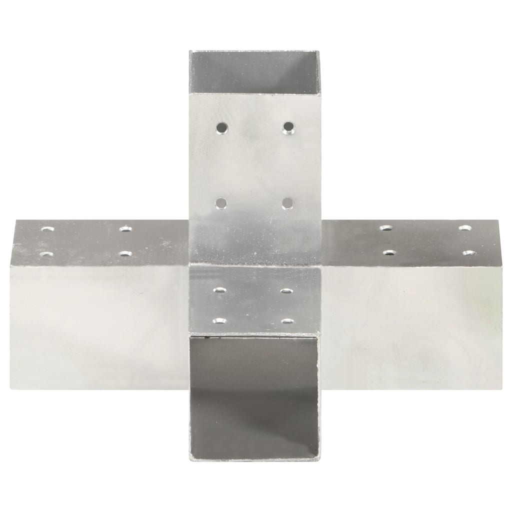 Base para poste em forma de x 71x71 mm metal galvanizado