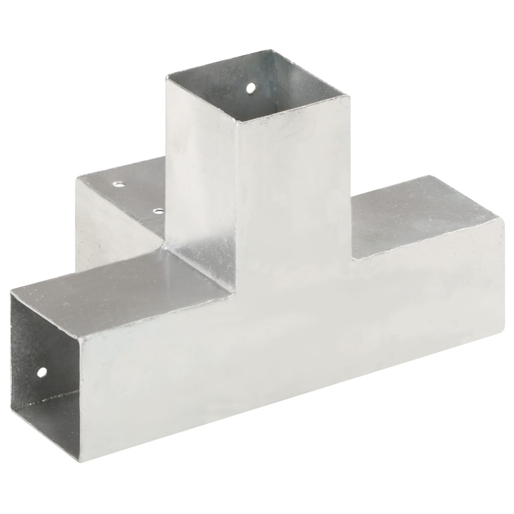 Base para poste em forma de x 71x71 mm metal galvanizado