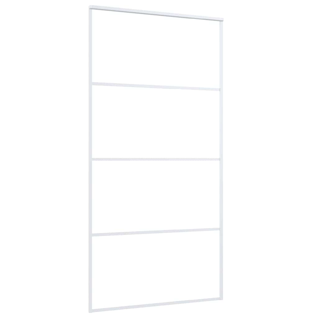 Porta deslizante em vidro esg e alumínio 102,5x205 cm branco
