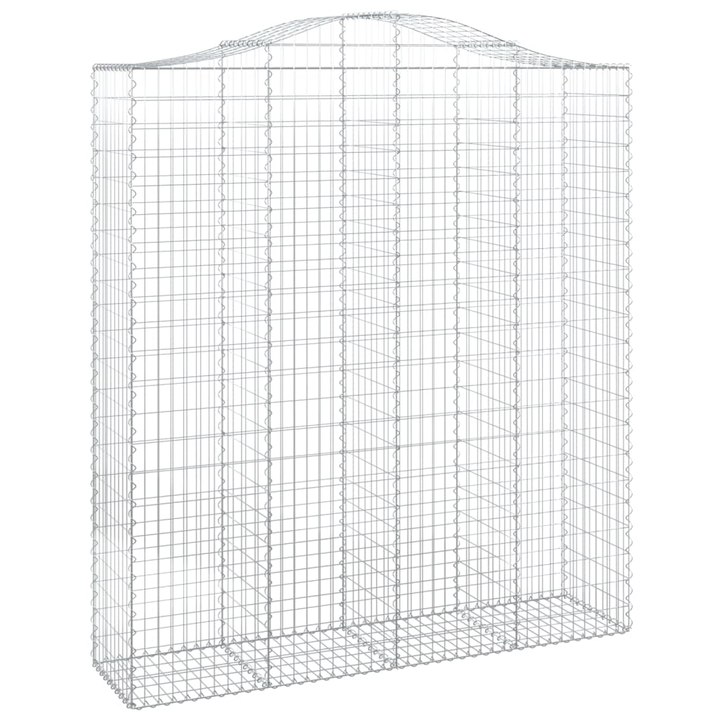 Cestos gabião arqueados 3pcs 200x50x220/240cm ferro galvanizado
