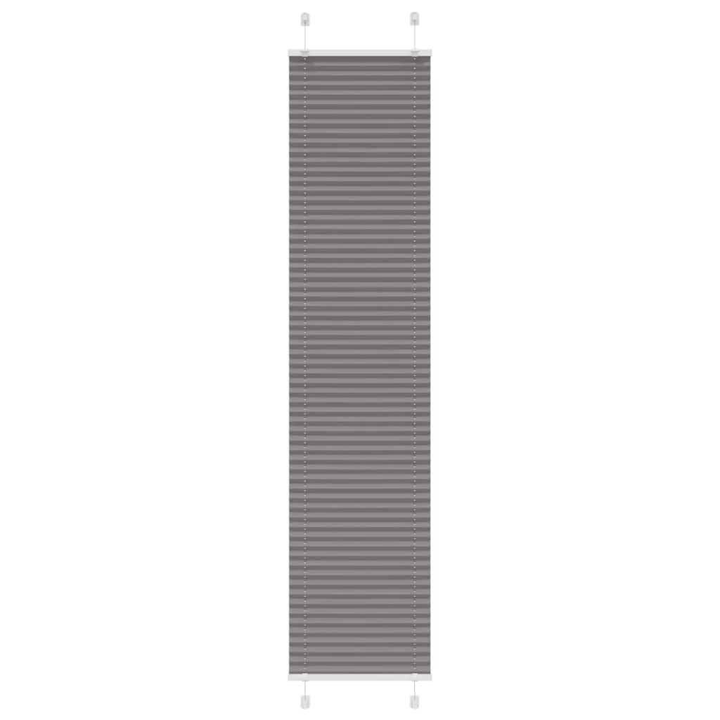 Antracite plissada cega 45x200 cm largura tecido 44,4 cm