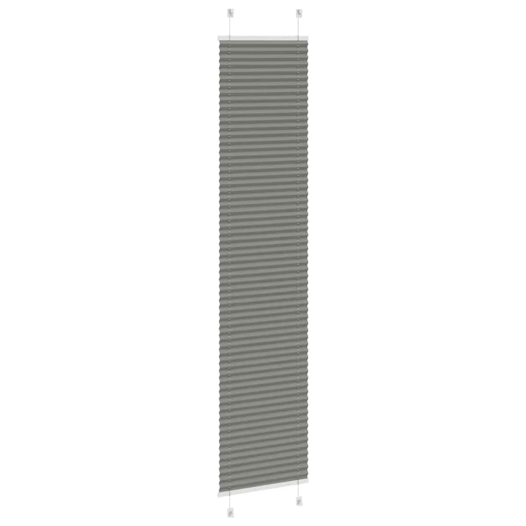 Antracite plissada cega 45x200 cm largura tecido 44,4 cm