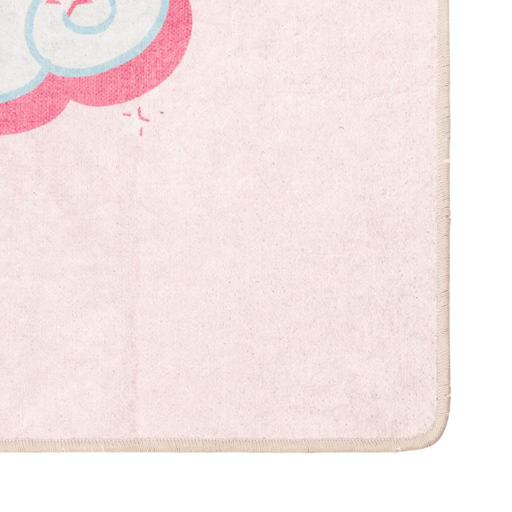 Tapete lavável infantil 160x230cm unicórnio rosa